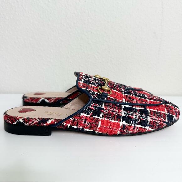 Gucci Princetown Tweed Mules Size 36 - Picture 2 of 7